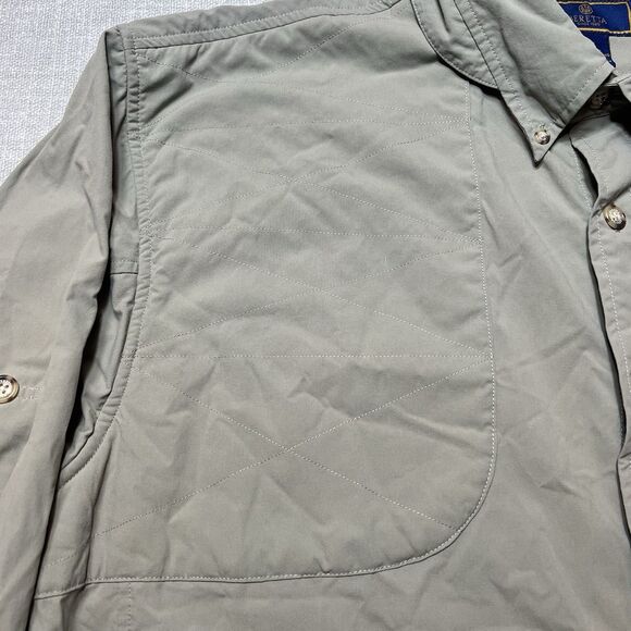 Vintage 90’s Beretta Shooting Shirt Button Down Long Sleeve Cotton Mens XXL - Picture 4 of 12